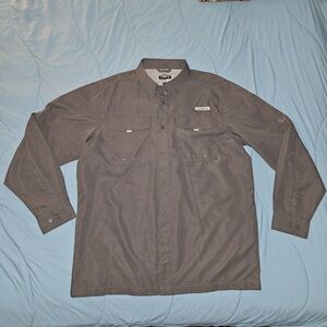 Men's large, Habit 40+ solar factor, long sleeve, button down shirt